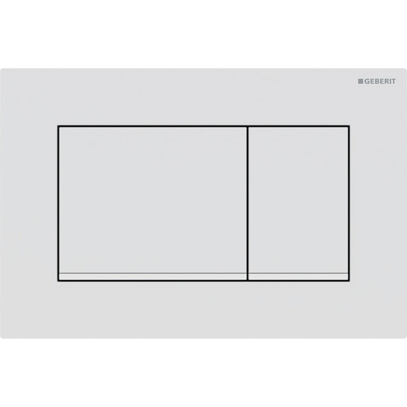 Geberit Sigma30 Kumanda Kapağı, Çift Basmalı, Beyaz/Mat/Mat