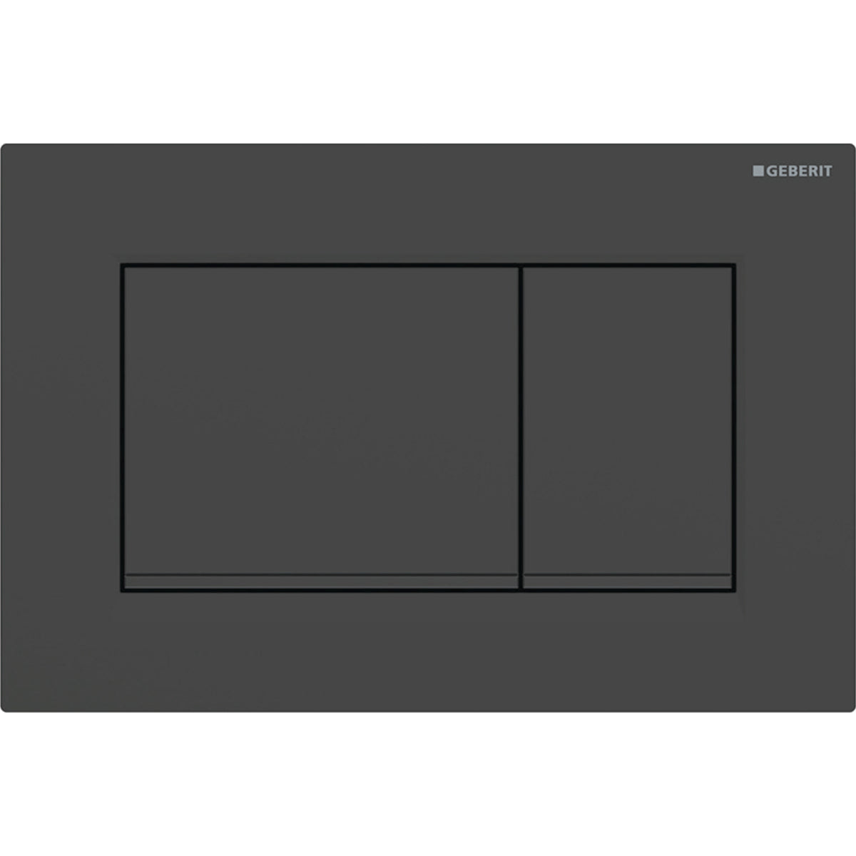 Geberit Sigma30 Kumanda Kapağı, Çift Basmalı, Mat Siyah/Siyah/Mat Siyah