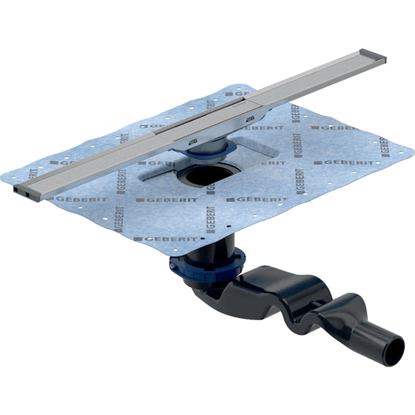 Geberit Cleanline20 Duş Kanalı Seti 30-60 Cm Paslanmaz Çelik - Paslanmaz Kenar