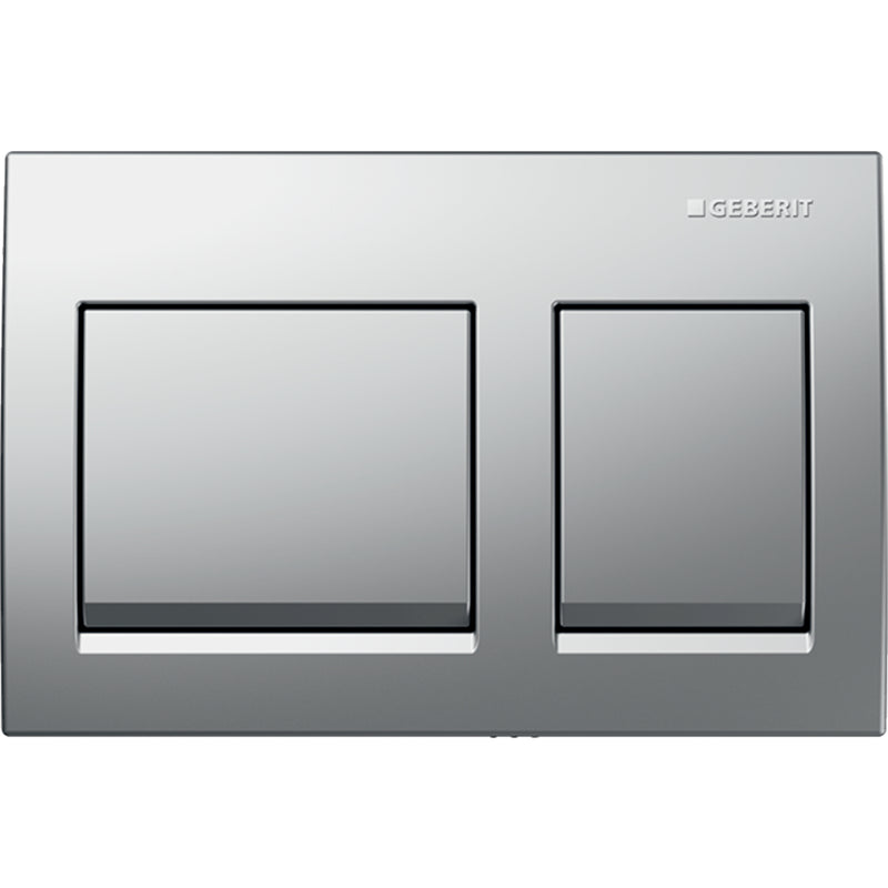 Geberit Alpha15 Kumanda Kapağı Çift Basmalı, Mat Krom
