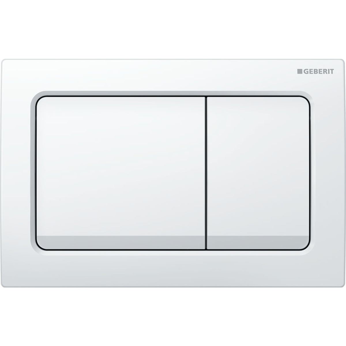 Geberit Alpha30 Kumanda Kapağı Çift Basmalı, Mat Krom