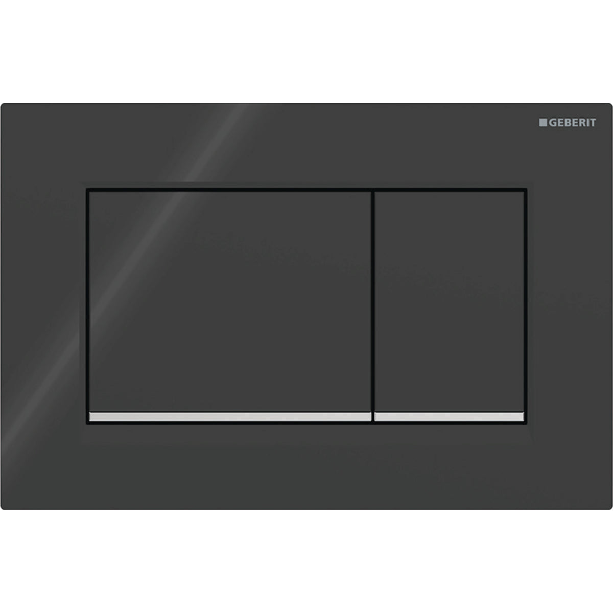 Geberit Sigma30 Kumanda Kapağı, Çift Basmalı, Siyah/Parlak/Siyah