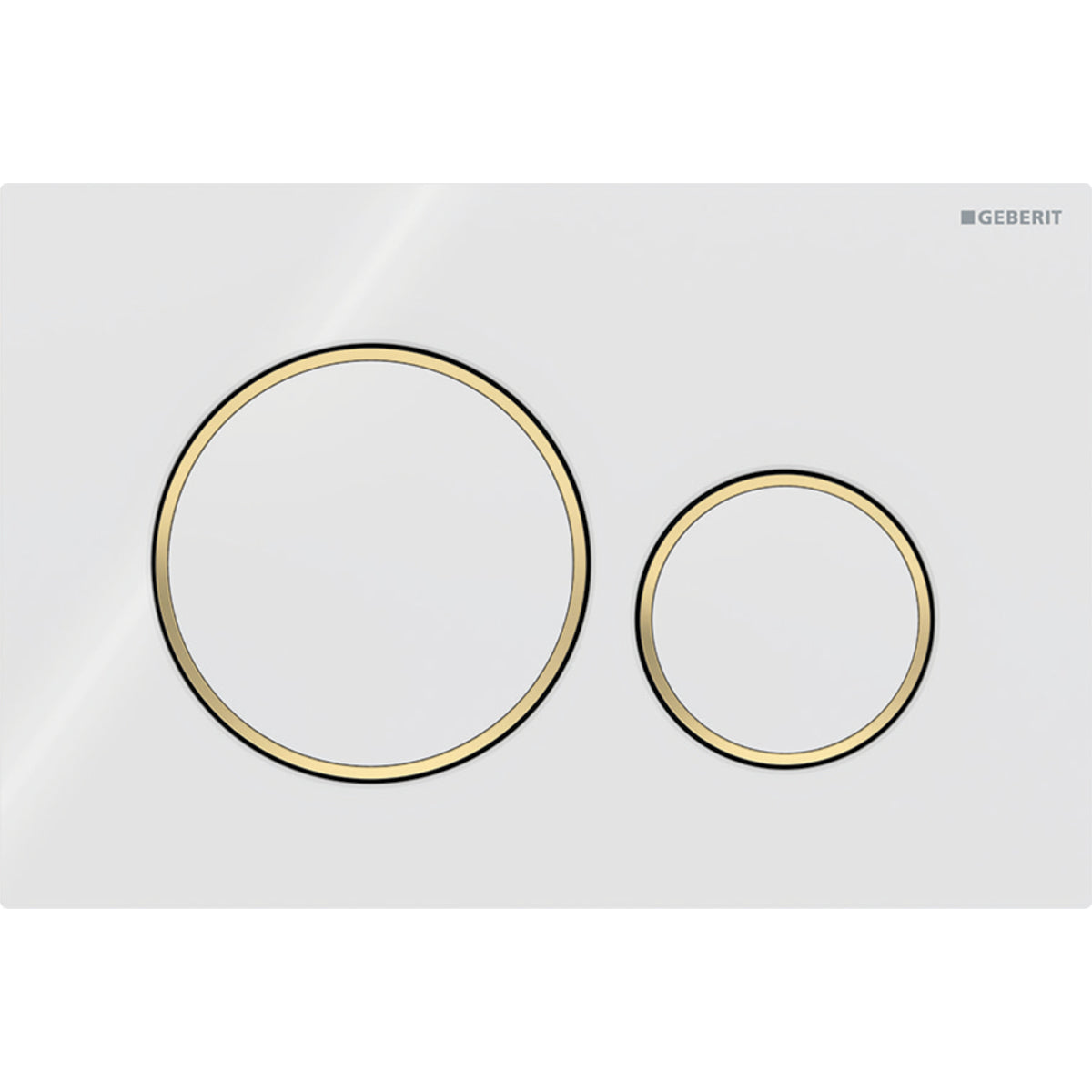 Geberit Sigma20 Kumanda Kapağı, Çift Basmalı, Beyaz/Altın/Beyaz