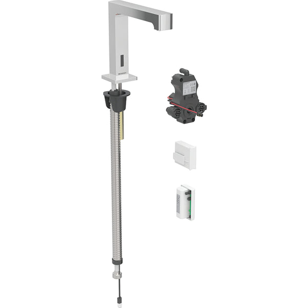 Geberit Brenta Fotoselli Lavabo Bataryası, Çift Su Girişli, Jeneratörlü (Gömme Kontrol Kutusu İle)