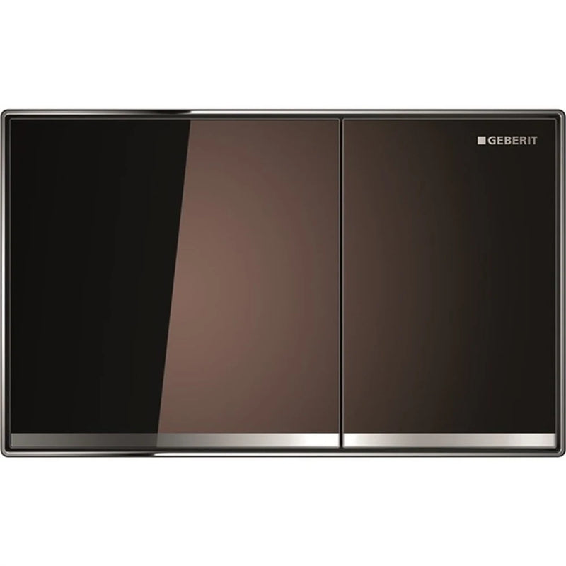 Geberit Sigma60 Kumanda Kapağı, Çift Basmalı, Siyah Cam
