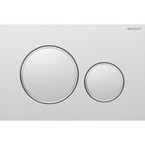 Geberit Sigma20 Kumanda Kapağı, Çift Basmalı, Beyaz/Altın/Beyaz