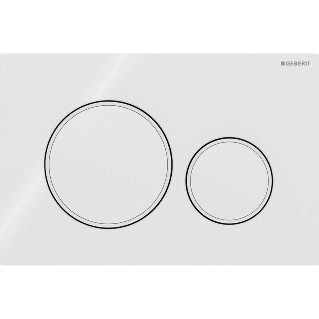 Geberit Sigma20 Kumanda Kapağı, Çift Basmalı, Beyaz/Altın/Beyaz