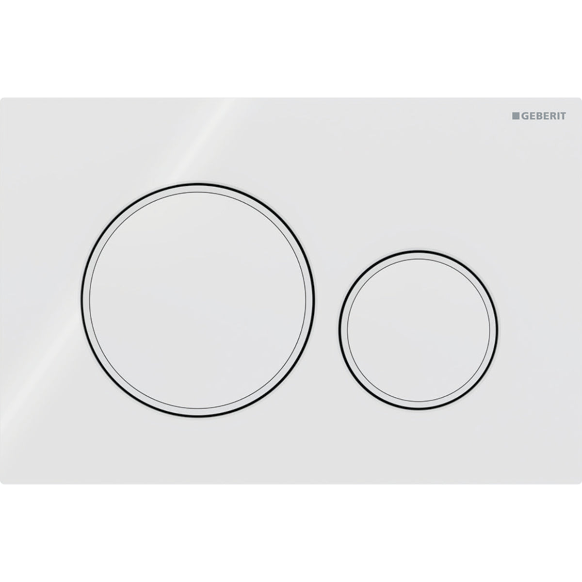 Geberit Sigma20 Kumanda Kapağı, Çift Basmalı, Beyaz/Altın/Beyaz