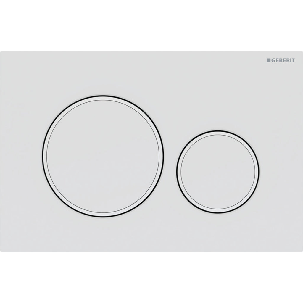 Geberit Sigma20 Kumanda Kapağı, Çift Basmalı, Beyaz/Altın/Beyaz