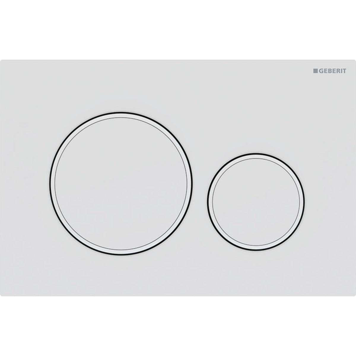 Geberit Sigma20 Kumanda Kapağı, Çift Basmalı, Beyaz/Altın/Beyaz