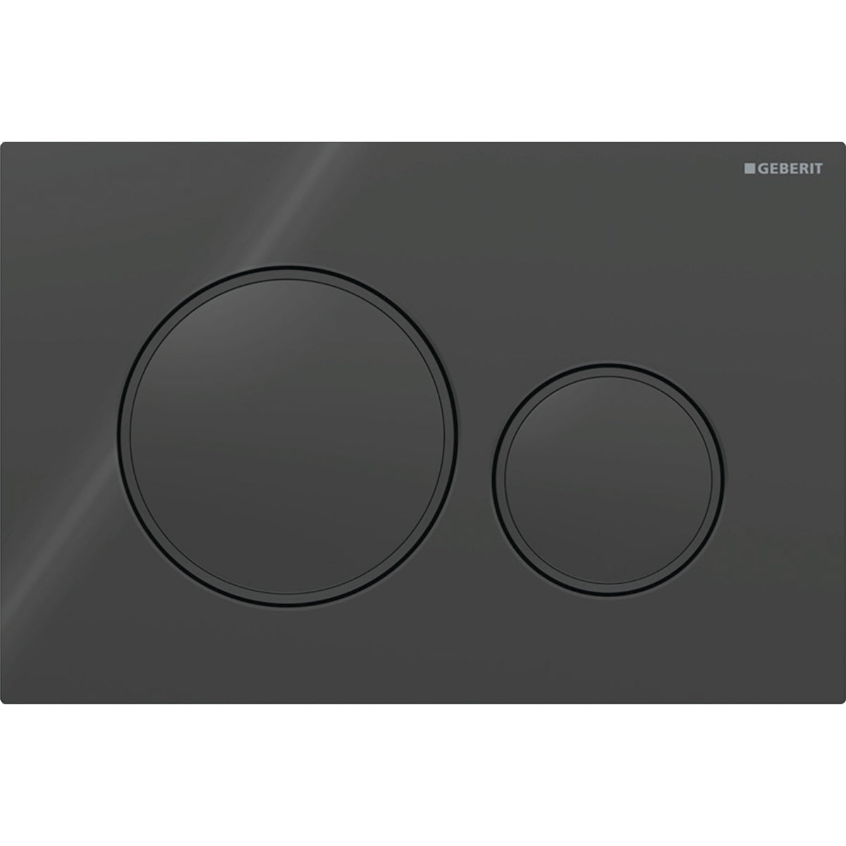 Geberit Sigma30 Kumanda Kapağı, Çift Basmalı, Siyah/Parlak/Siyah