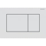 Geberit Sigma30 Kumanda Kapağı, Çift Basmalı, Mat Beyaz/Beyaz/Mat Beyaz