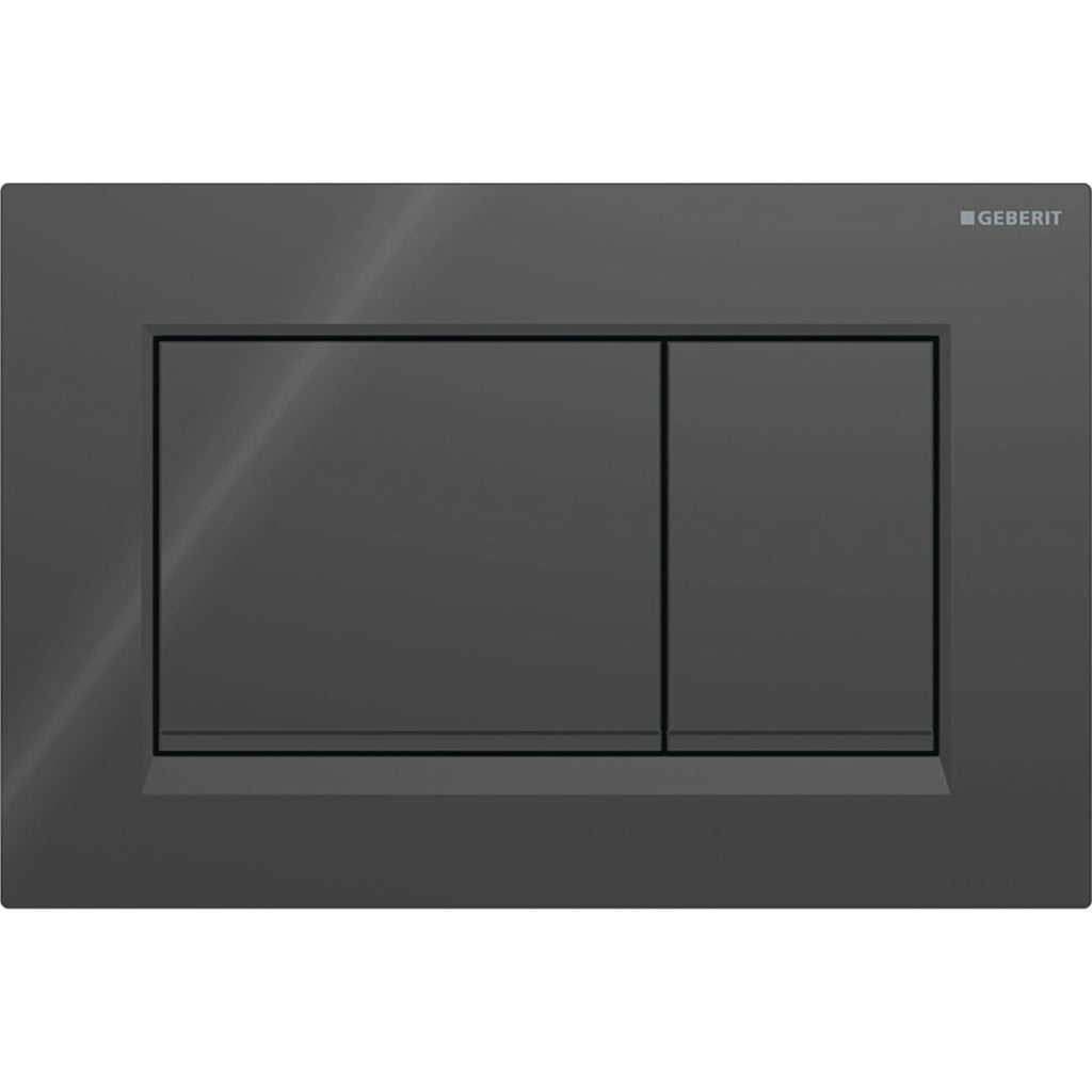 Geberit Sigma30 Kumanda Kapağı, Çift Basmalı, Mat Siyah/Siyah/Mat Siyah