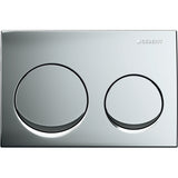 Geberit Alpha10 Kumanda Kapağı Çift Basmalı, Mat Krom