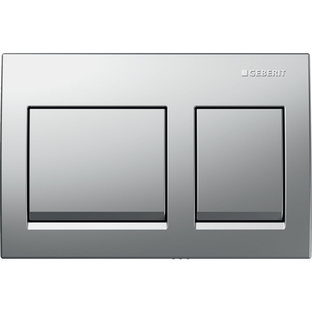 Geberit Alpha15 Kumanda Kapağı Çift Basmalı, Mat Krom