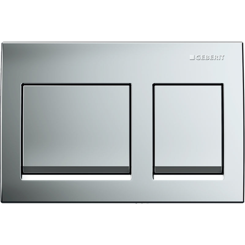 Geberit Alpha15 Kumanda Kapağı Çift Basmalı, Mat Krom
