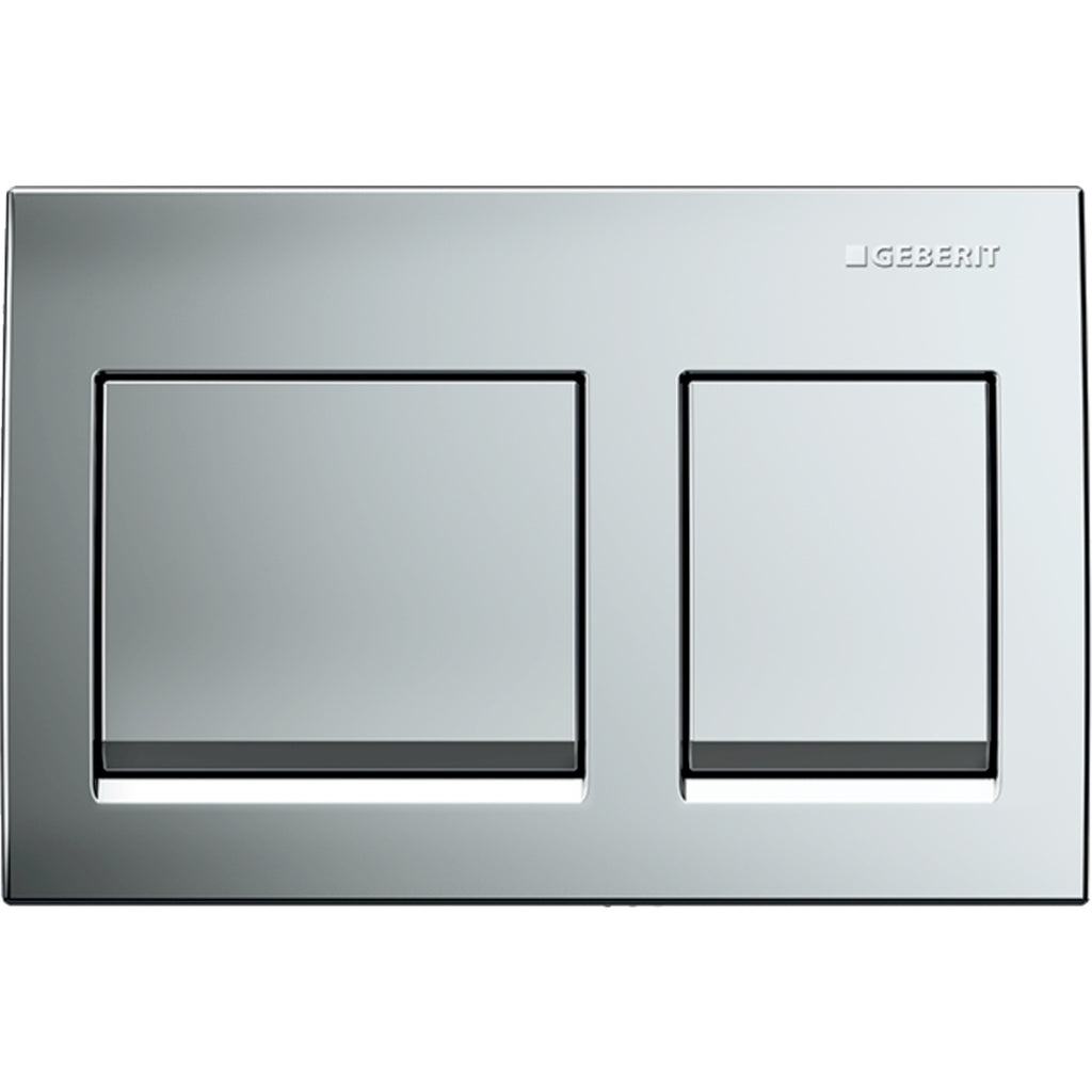 Geberit Alpha15 Kumanda Kapağı Çift Basmalı, Mat Krom