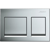 Geberit Alpha15 Kumanda Kapağı Çift Basmalı, Mat Krom