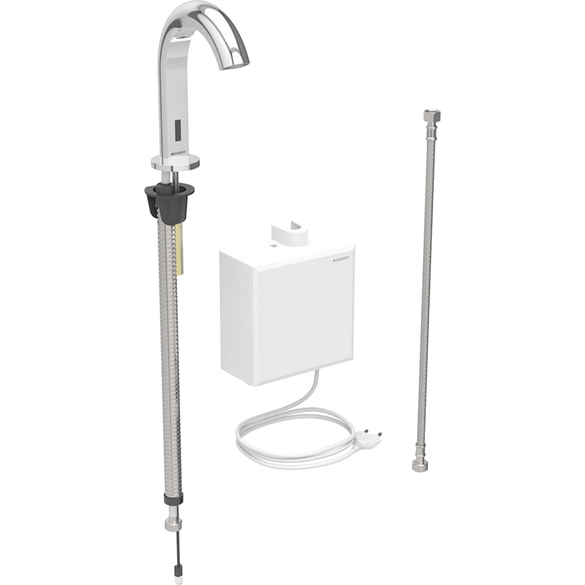 Geberit Piave Fotoselli Lavabo Bataryası, Tek Su Girişli, Pilli (Duvar Üzerine Montajlı Kontrol Kutusu İle)