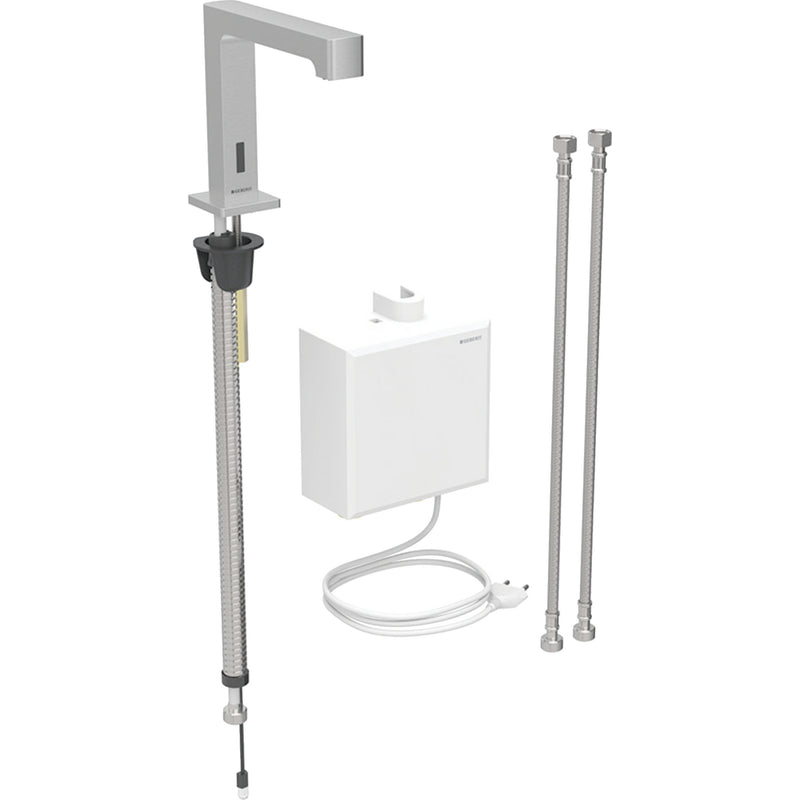 Geberit Brenta Fotoselli Lavabo Bataryası, Çift Su Girişli, Elektrikli Paslanmaz Çelik