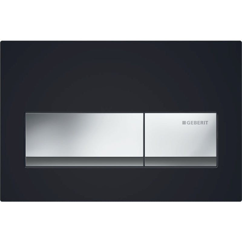 Geberit Alpha50 Kumanda Kapağı Çift Basmalı Siyah