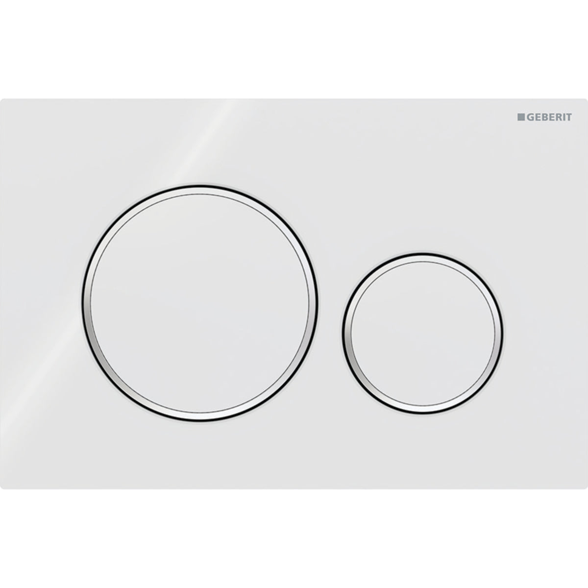 Geberit Sigma20 Kumanda Kapağı, Çift Basmalı, Beyaz/Altın/Beyaz