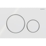 Geberit Sigma20 Kumanda Kapağı, Çift Basmalı, Beyaz/Altın/Beyaz