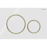 Geberit Sigma20 Kumanda Kapağı, Çift Basmalı, Beyaz/Altın/Beyaz