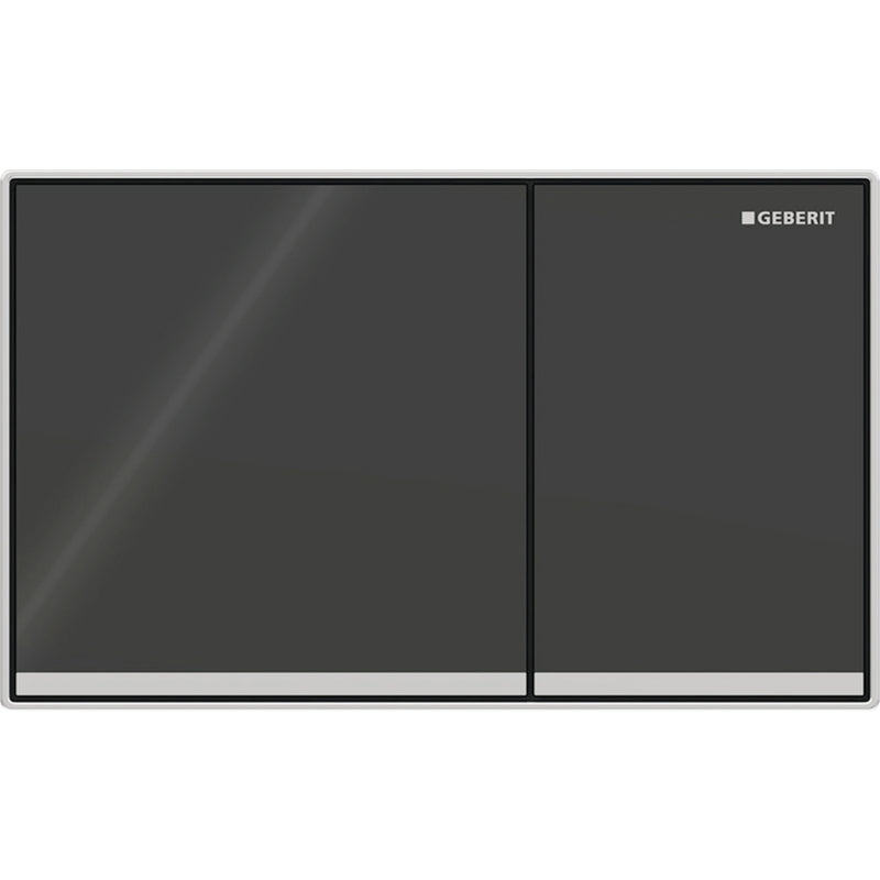 Geberit Sigma60 Kumanda Kapağı, Çift Basmalı, Siyah Cam