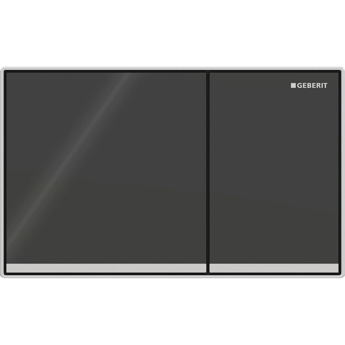 Geberit Sigma60 Kumanda Kapağı, Çift Basmalı, Siyah Cam