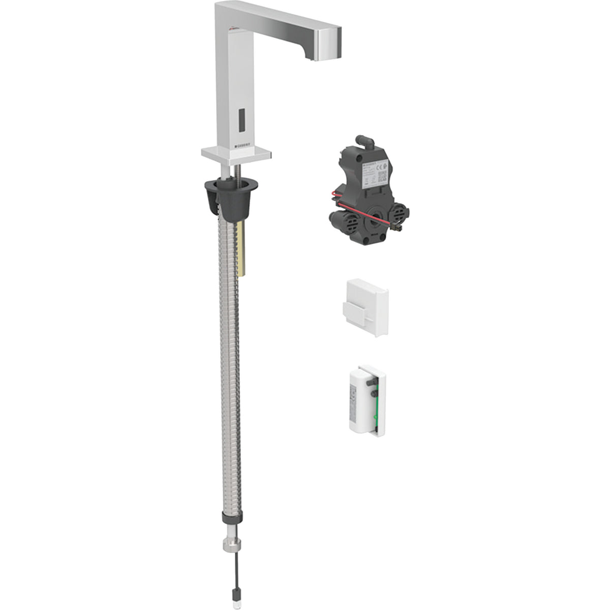 Geberit Brenta Fotoselli Lavabo Bataryası, Çift Su Girişli, Jeneratörlü (Gömme Kontrol Kutusu İle)