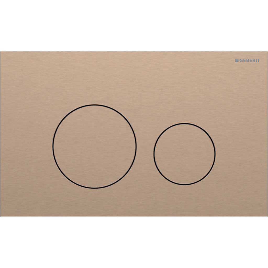 Geberit Sigma40 Round Fırçalanmış Prinç Kumanda Paneli