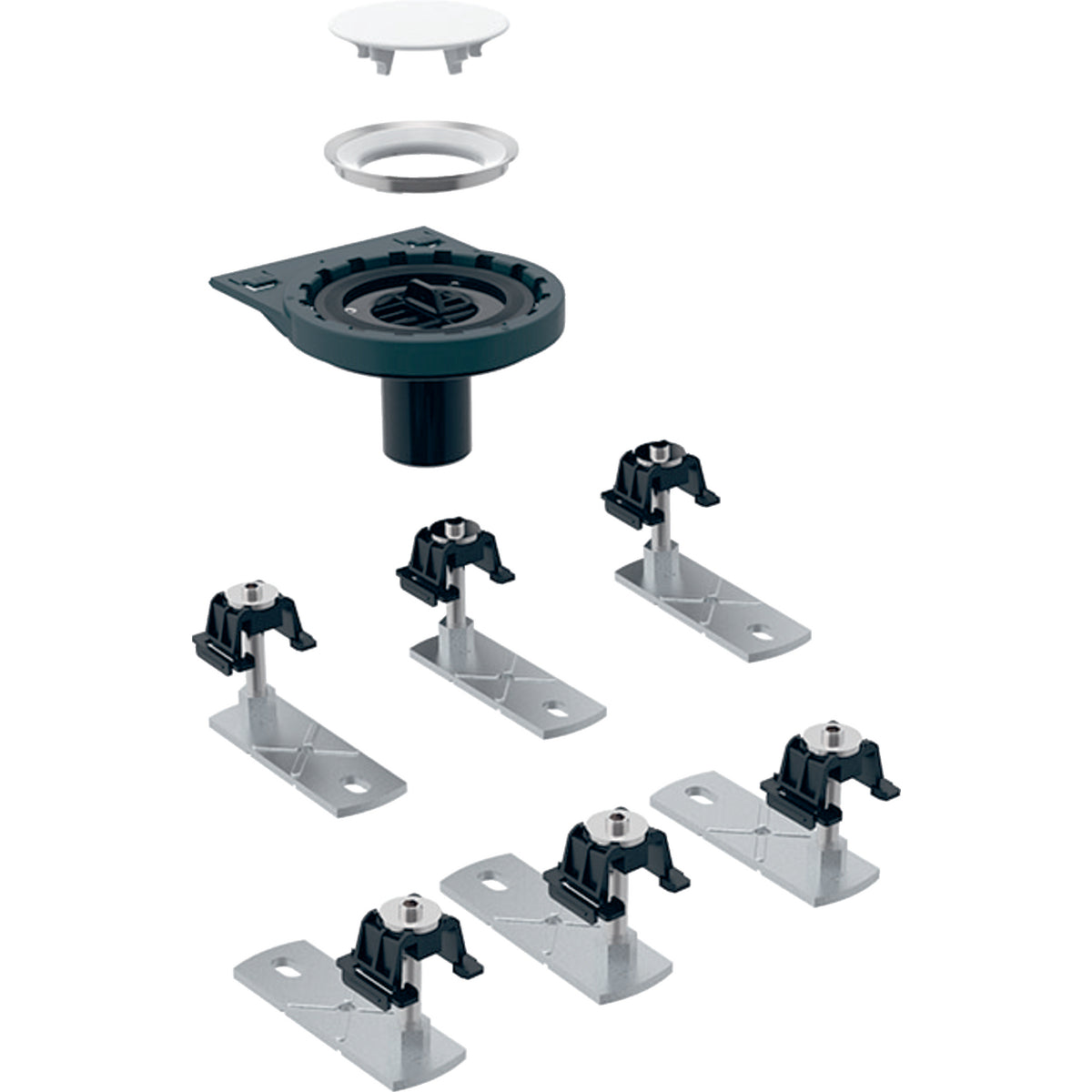 Geberit Setaplano Yer Süzgeci Sifon Seti,50Mm Derinlik 6 Ayaklı Montaj