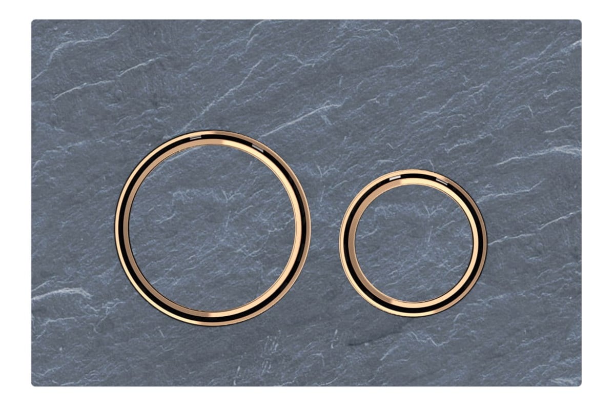 Geberit Sigma21 Kumanda Kapağı, Çift Basmalı,Arduvaz Bronz
