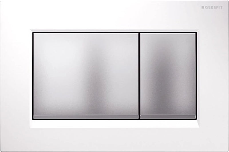 Geberit Sigma30 Kumanda Kapağı, Çift Basmalı, Beyaz/Mat/Mat