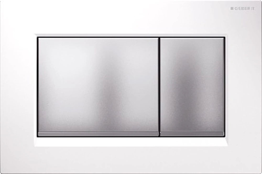 Geberit Sigma30 Kumanda Kapağı, Çift Basmalı, Beyaz/Mat/Mat
