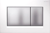 Geberit Sigma30 Kumanda Kapağı, Çift Basmalı, Beyaz/Mat/Mat