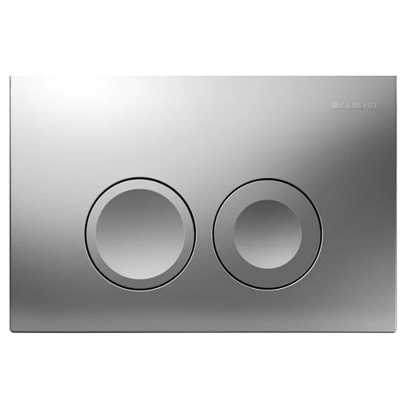 Geberit Delta21 Kumanda Kapağı, Çift Basmalı, Mat Krom