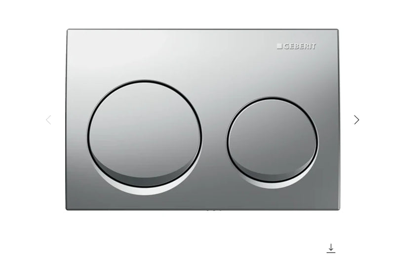 Geberit Alpha10 Kumanda Kapağı Çift Basmalı, Mat Krom