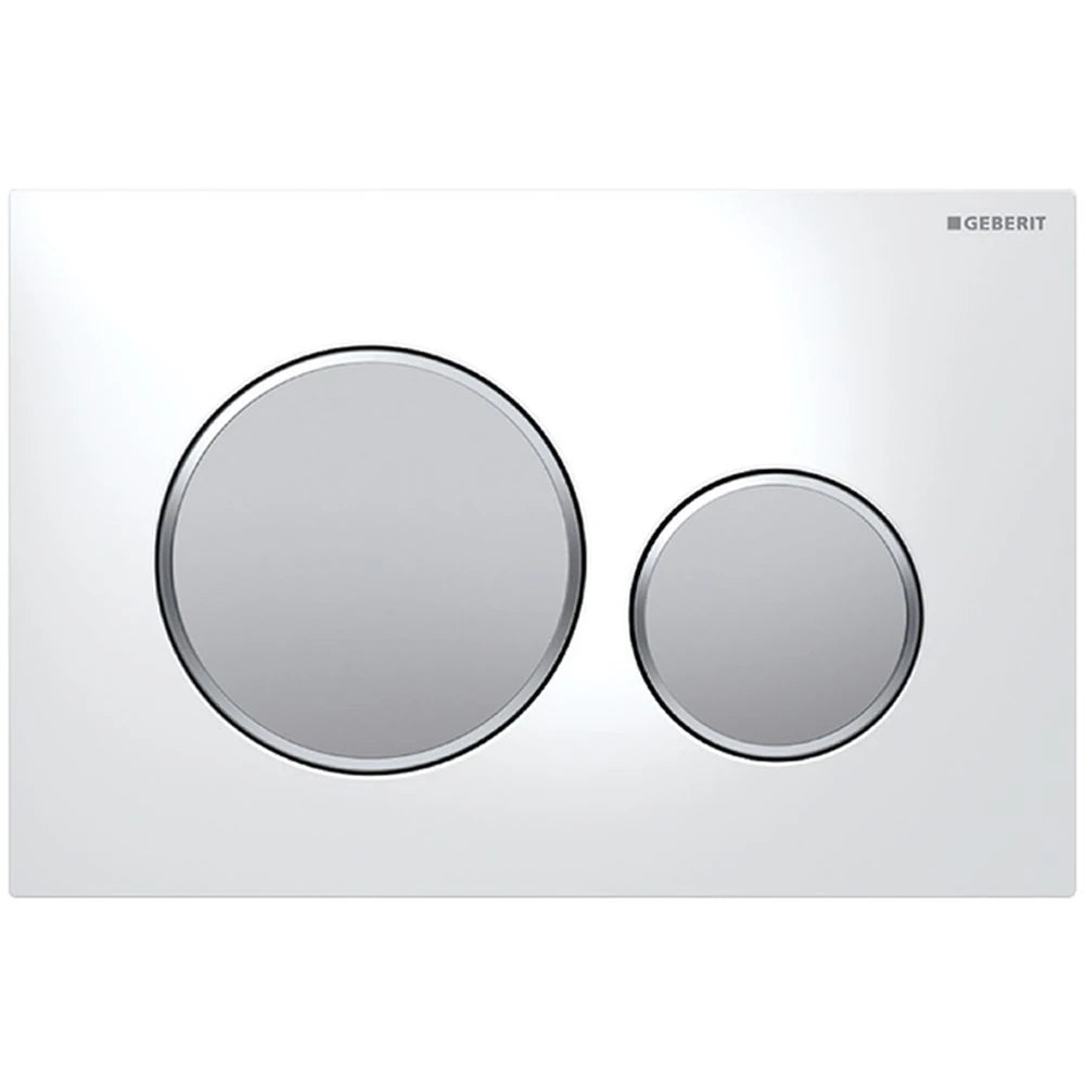 Geberit Sigma20 Kumanda Kapağı, Çift Basmalı, Beyaz/Altın/Beyaz